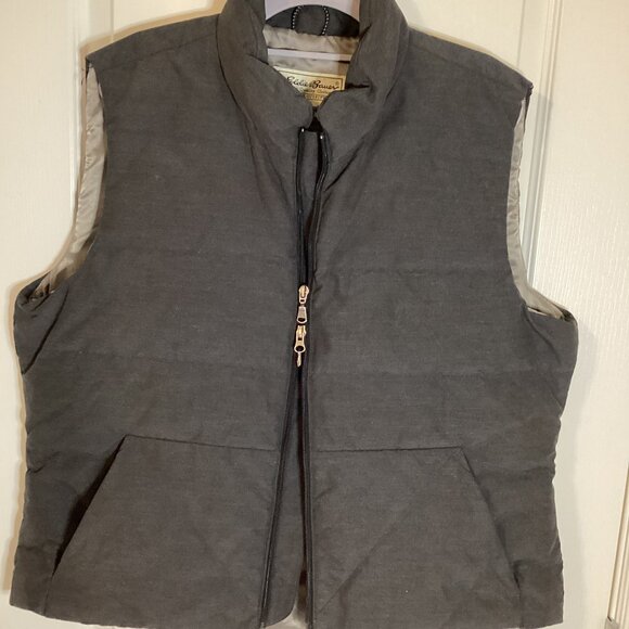 Eddie Bauer Men's Gray Sleeveless Vest Goose Down Size XL - Picture 4 of 9